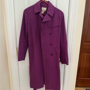 Bcbg max azria collection plum rain coat size 2